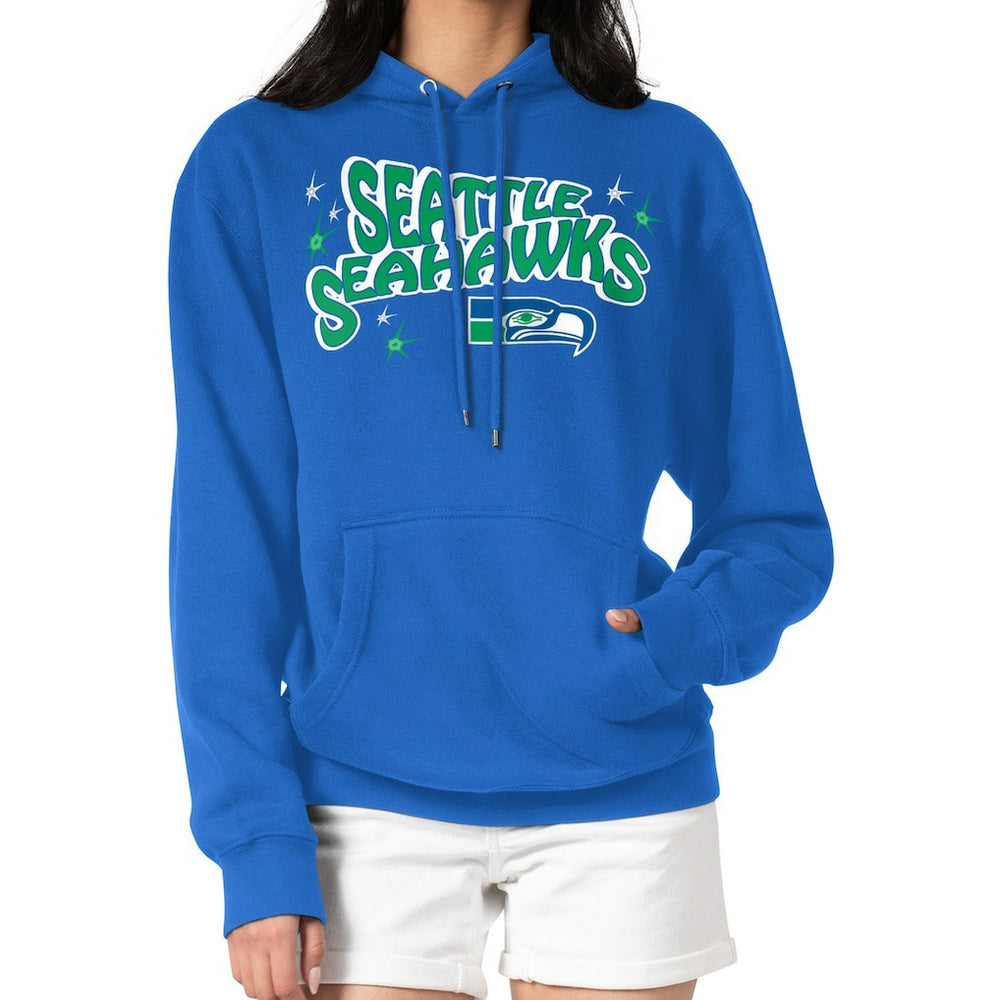 Starter Women's Fireworks Fleece Pullover Hoodie - Seattle Seahawks