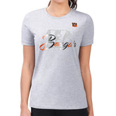 G-III 4Her by Carl Banks Women's Super-Slim Fit Lightweight Shadow Logo T-Shirt - Cincinnati Bengals
