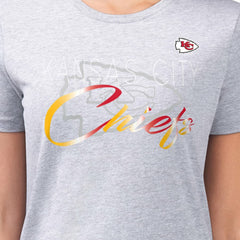 G-III 4Her by Carl Banks Women's Super-Slim Fit Lightweight Shadow Logo T-Shirt - Kansas City Chiefs
