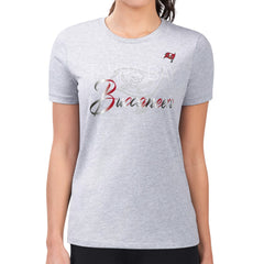 G-III 4Her by Carl Banks Women's Super-Slim Fit Lightweight Shadow Logo T-Shirt - Tampa Bay Buccaneers