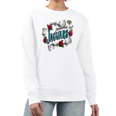 G-III 4Her by Carl Banks Women's Roses Fleece Tri-Blend Pullover Sweatshirt - Jacksonville Jaguars