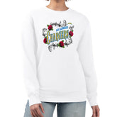 G-III 4Her by Carl Banks Women's Roses Fleece Tri-Blend Pullover Sweatshirt - Los Angeles Chargers