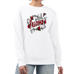 G-III 4Her by Carl Banks Women's Roses Fleece Tri-Blend Pullover Sweatshirt - Atlanta Falcons