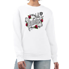G-III 4Her by Carl Banks Women's Roses Fleece Tri-Blend Pullover Sweatshirt - Las Vegas Raiders