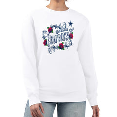 G-III 4Her by Carl Banks Women's Roses Fleece Tri-Blend Pullover Sweatshirt - Dallas Cowboys
