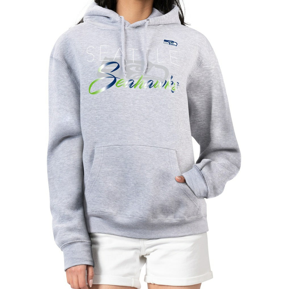 G-III 4Her by Carl Banks Women's Shadow Logo Fleece Pullover Hoodie - Seattle Seahawks