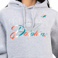 G-III 4Her by Carl Banks Women's Shadow Logo Fleece Pullover Hoodie - Miami Dolphins