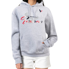 G-III 4Her by Carl Banks Women's Shadow Logo Fleece Pullover Hoodie - Houston Texans