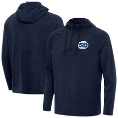 Antigua 50th Season Spikes Raglan Quarter-Zip Hoodie - Seattle Seahawks