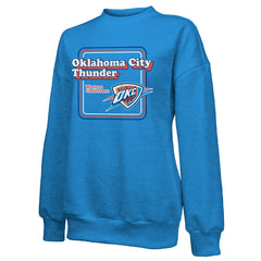 NBA Oklahoma City Thunder Majestic Threads Women's Classic Tri-Blend Pullover Sweatshirt