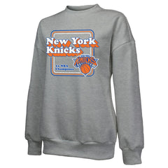 NBA New York Knicks Majestic Threads Women's Classic Tri-Blend Pullover Sweatshirt