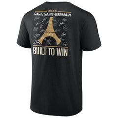 Paris Saint-Germain 2025 Champions League Winners Signature Roster T-Shirt - Black
