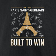 Paris Saint-Germain 2025 Champions League Winners Signature Roster T-Shirt - Black