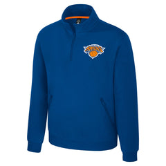 NBA New York Knicks Stadium Essentials Unisex Varsity Trainer Quarter-Zip Pullover