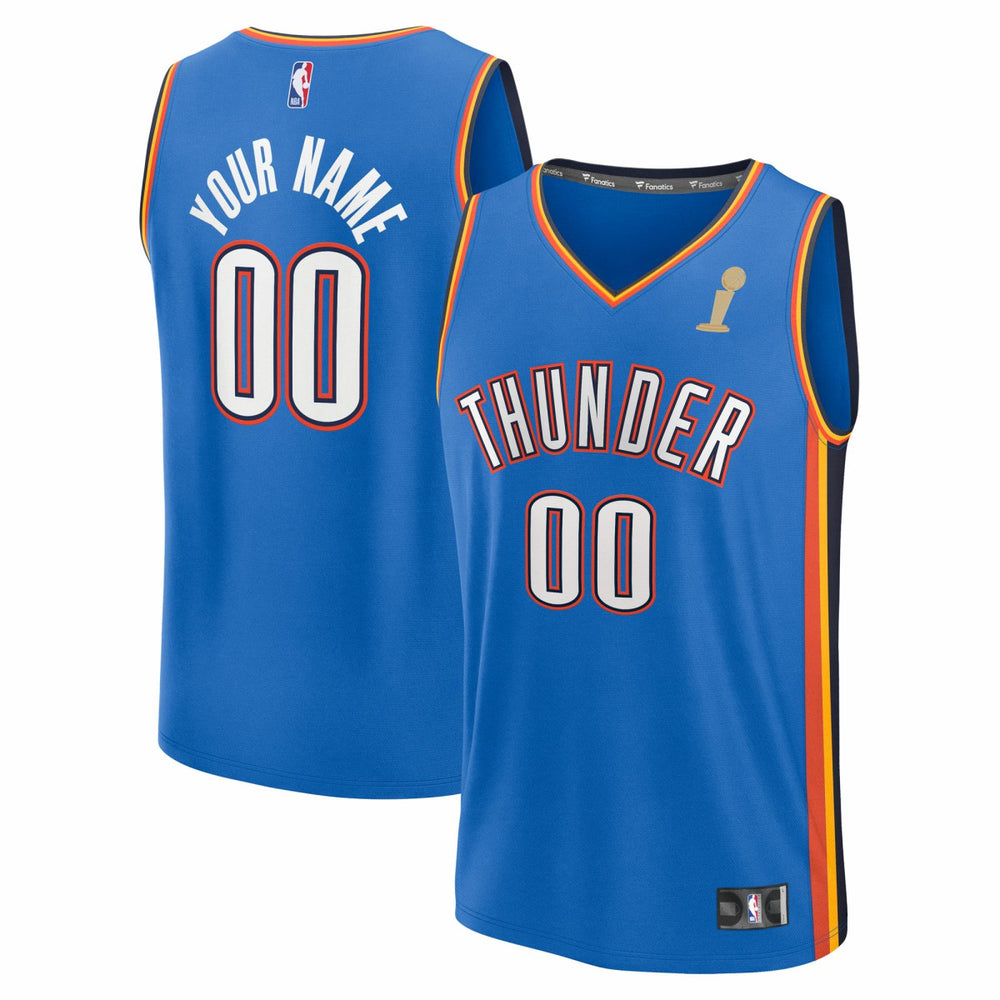 NBA Oklahoma City Thunder 2025 NBA Finals Champions Fast Break Replica Custom Jersey