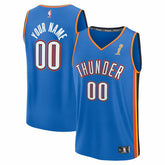 NBA Oklahoma City Thunder 2025 NBA Finals Champions Fast Break Replica Custom Jersey