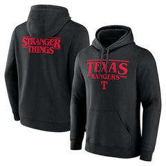 MLB Texas Rangers Stranger Things Logo Lockup Pullover Hoodie