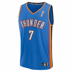 NBA Chet Holmgren Oklahoma City Thunder 2025 NBA Finals Champions Fast Break Replica Player Jersey