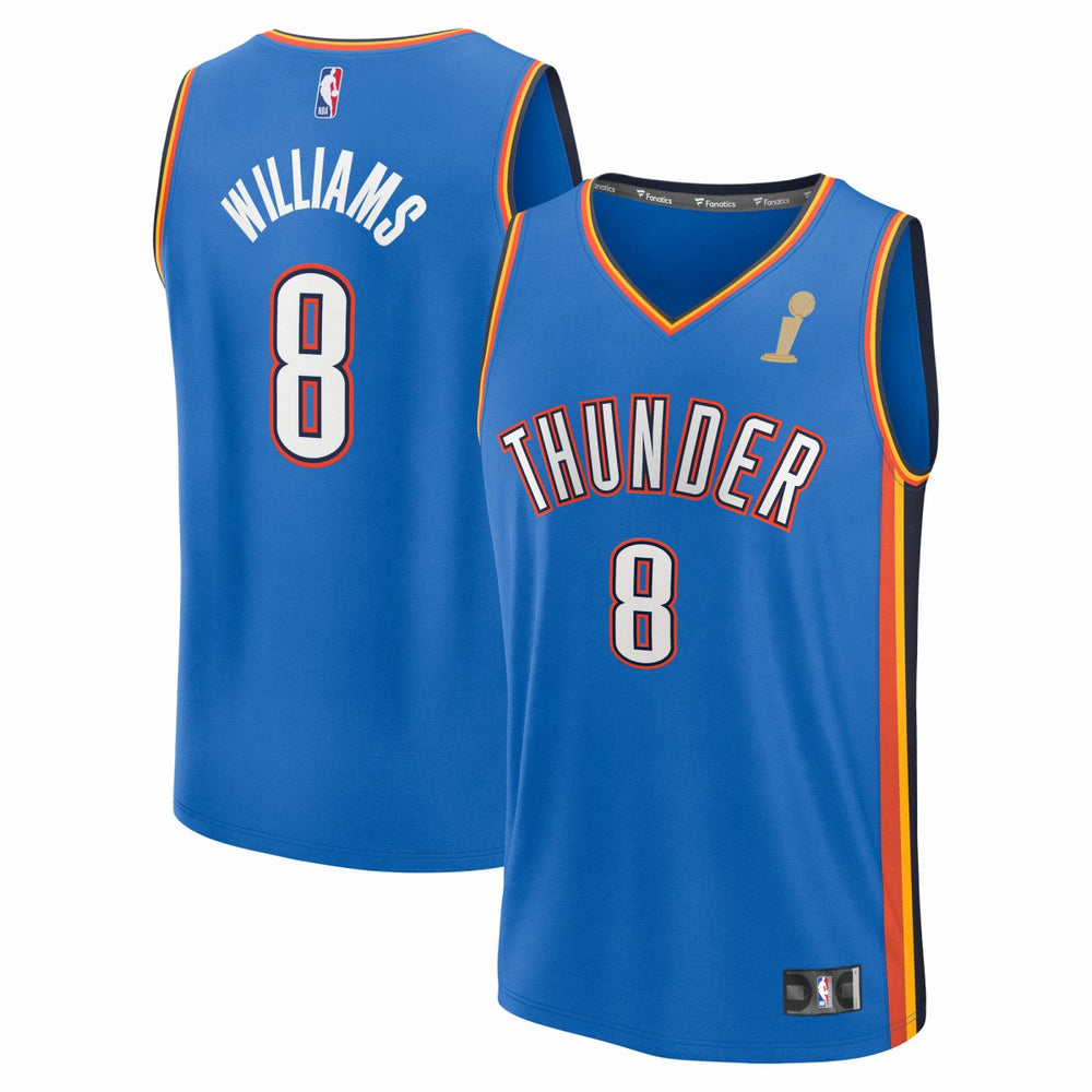 NBA Jalen Williams Oklahoma City Thunder 2025 NBA Finals Champions Fast Break Replica Player Jersey
