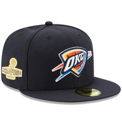 NBA Oklahoma City Thunder 2025 NBA Finals Champions Side Patch 59FIFTY Fitted Hat