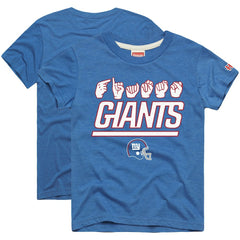 Homage Youth Love Sign x ASL 2.0 Tri-Blend T-Shirt - New York Giants