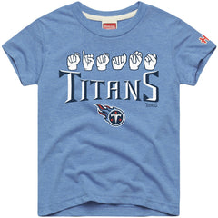 Homage Youth Love Sign x ASL 2.0 Tri-Blend T-Shirt - Tennessee Titans
