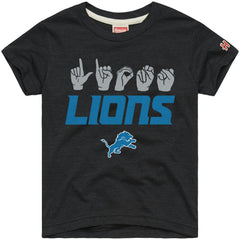 Homage Youth Love Sign x ASL 2.0 Tri-Blend T-Shirt - Detroit Lions