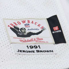 Jerome Brown 1991 Authentic Throwback Retired Player Jersey - Philadelphia Eagles