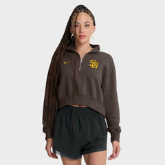 MLB San Diego Padres Nike Women's Primetime Phoenix Fleece Half-Zip Sweatshirt