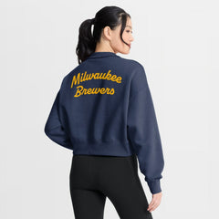 MLB Milwaukee Brewers Nike Women's Primetime Phoenix Fleece Half-Zip Sweatshirt