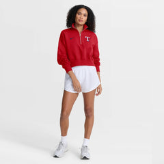 MLB Texas Rangers Nike Women's Primetime Phoenix Fleece Half-Zip Sweatshirt