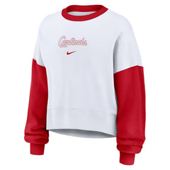 MLB St. Louis Cardinals Nike Women's Oversized High Hip Fleece Sweatshirt
