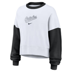 MLB Baltimore Orioles Nike Women's Oversized High Hip Fleece Sweatshirt