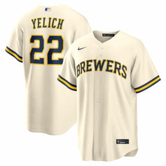MLB Christian Yelich Milwaukee Brewers Nike Home Replica Jersey