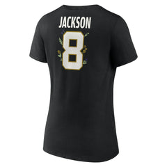 Lamar Jackson Women's Floral Name & Number V-Neck T-Shirt - Baltimore Ravens