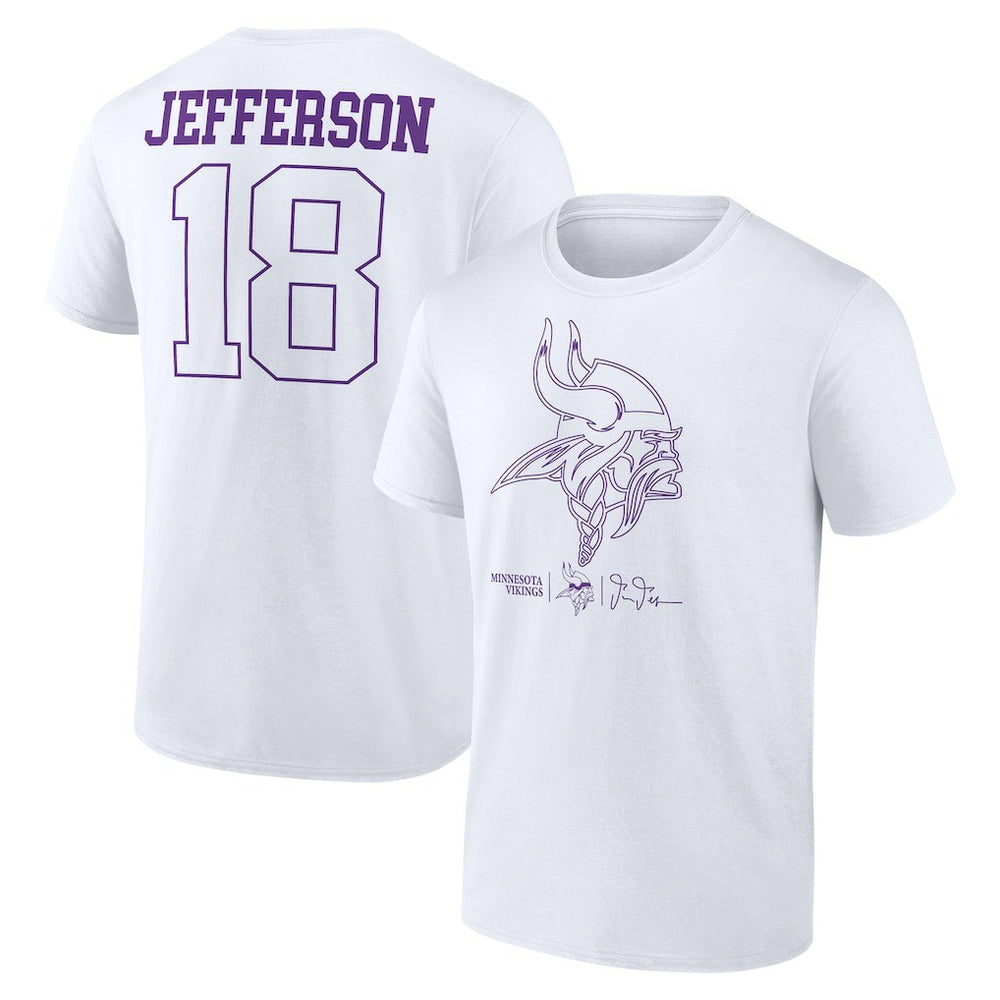 Justin Jefferson Tonal Name & Number T-Shirt - Minnesota Vikings
