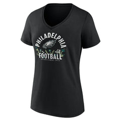 Saquon Barkley Women's Floral Name & Number V-Neck T-Shirt - Philadelphia Eagles