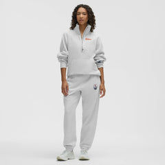 NHL Heathered Core Ultra Light Grey|Heathered Core Ultra Light Grey Edmonton Oilers lululemon Women's Long Scuba Oversized Half-Zip Funnel Neck