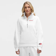NHL White|White Carolina Hurricanes lululemon Women's Long Scuba Oversized Half-Zip Funnel Neck