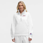 NHL White|White Colorado Avalanche lululemon Women's Long Scuba Oversized Half-Zip Funnel Neck