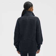 NHL True Navy|True Navy Seattle Kraken lululemon Women's Long Scuba Oversized Half-Zip Funnel Neck