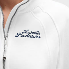 NHL White|White Nashville Predators lululemon Women's Long Scuba Oversized Half-Zip Funnel Neck