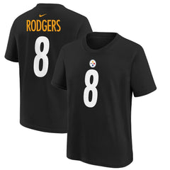 Aaron Rodgers Youth Player Name & Number T-Shirt - Pittsburgh Steelers