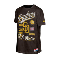 MLB San Diego Padres New Era Oversized Throwback Distressed T-Shirt
