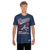 MLB Atlanta Braves New Era Oversized Throwback Distressed T-Shirt