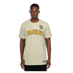 MLB San Diego Padres New Era Throwback Meshback Pinstripe T-Shirt