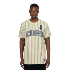 MLB Chicago Cubs New Era Throwback Meshback Pinstripe T-Shirt