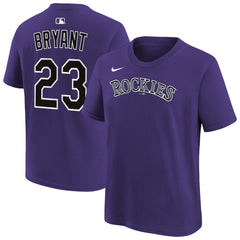 MLB Kris Bryant Colorado Rockies Nike Youth Name & Number T-Shirt