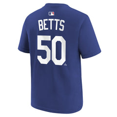 MLB Mookie Betts Los Angeles Dodgers Nike Youth Name & Number T-Shirt