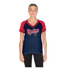 MLB Cleveland Guardians New Era Women's Gameday V-Neck T-Shirt